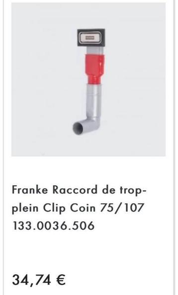 Franke Bouchon de vidange turbo avec trop-plein beschikbaar voor biedingen