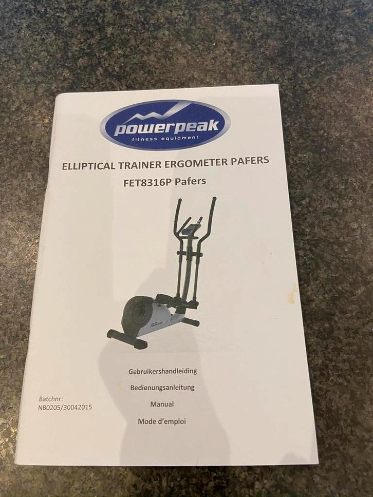 Vélo elliptique Powerpeak, Sports & Fitness, Appareils de fitness, Comme neuf, Vélo elliptique, Bras, Jambes, Pectoraux, Abdominaux