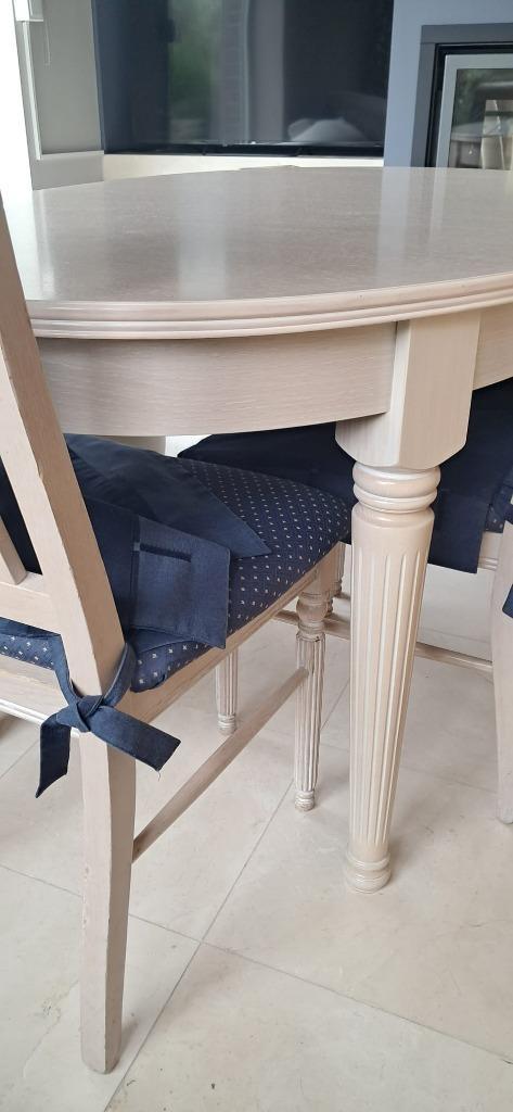 eetplaats/tafel+stoelen/dressoir+spiegel/tv-kast, Huis en Inrichting, Complete eetkamers, Gebruikt, Ophalen