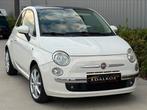 Fiat 500•1.2i•Airco•Weinig km!•Pano•Velg•Onderhoudsboekje, Auto's, Voorwielaandrijving, Stof, Beige, 4 cilinders