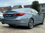 Infiniti Q50S 3.5i V6 Hybrid * Full Option, 4 deurs, 268 kW, Blauw, Leder en Stof