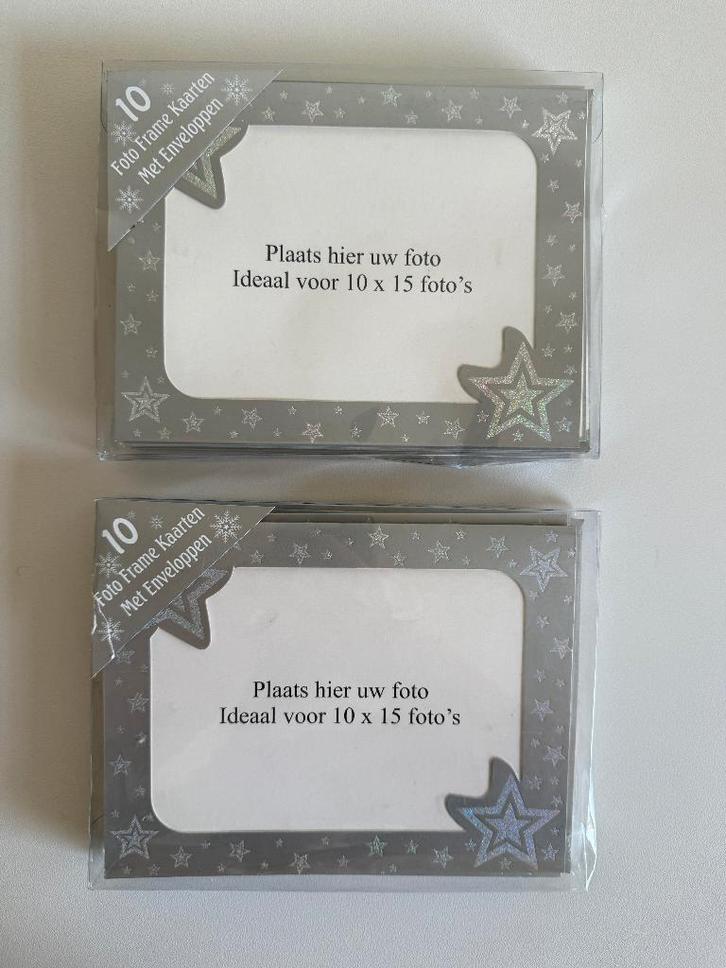 Foto Frame Kaarten (20 stuks), Hobby en Vrije tijd, Kaarten | Zelf maken, Nieuw, Blanco kaart of Basiskaart, Kerst, Ophalen of Verzenden