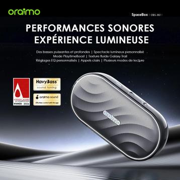 Boraimo SpaceBox Bluetooth-luidspreker, basversterking, LED, beschikbaar voor biedingen