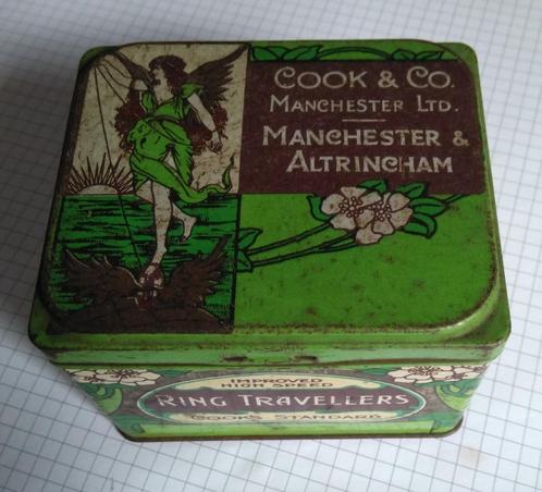 Vintage blik Cook & Co Ring Travellers - Blikken doos, Verzamelen, Blikken, Gebruikt, Overige, Overige merken, Ophalen of Verzenden