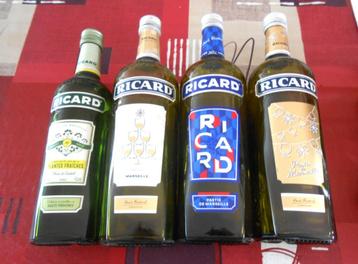 Ricard - 4 lege flessen voor de collectie - 4 euro stuk beschikbaar voor biedingen