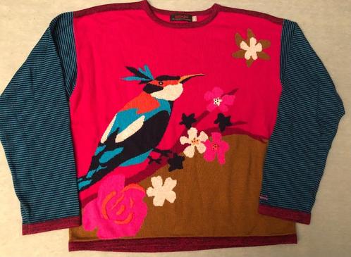 Catimini trui 128/8 jaar fuchsia met vogel Nieuw, Kinderen en Baby's, Kinderkleding | Maat 128, Nieuw, Meisje, Trui of Vest, Ophalen of Verzenden