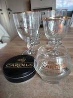 Gouden Carolus glazen en onderzetters collectie, Verzamelen, Ophalen, Zo goed als nieuw, Bierglas
