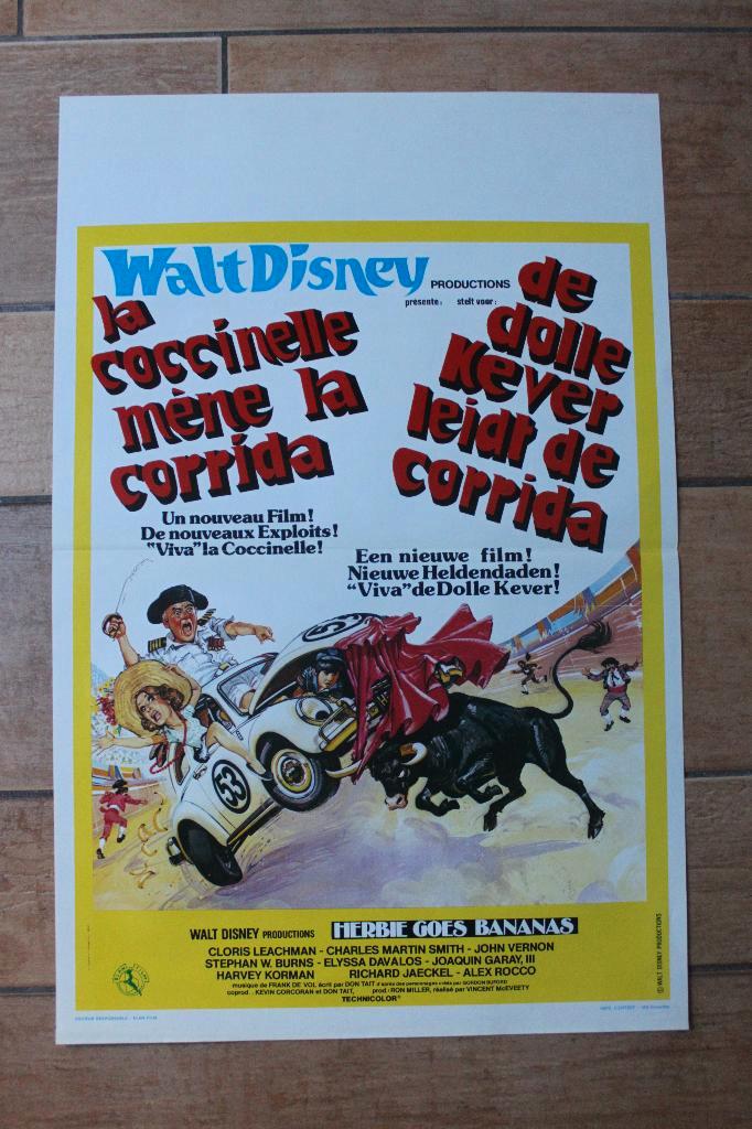 filmaffiche Herbie Goes Bananas 1980 filmposter, Collections, Posters & Affiches, Comme neuf, Cinéma et TV, A1 jusqu'à A3, Rectangulaire vertical