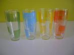 4 prachtige vintage fifties glazen frisdrank / cocktail, Ophalen of Verzenden, Zo goed als nieuw, Frisdrankglas