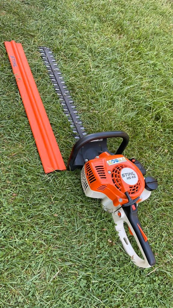 Stihl HS45 heggenschaar (60 cm), Tuin en Terras, Heggenscharen, Gebruikt, Benzine, Ophalen