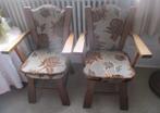 8 chaises en chêne avec revêtement floral, Maison & Meubles, Comme neuf, Enlèvement, Tissus, Cinq, Six Chaises ou plus