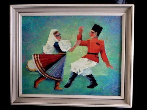 Danse dans les Balkans - J.B. Wiebenga (1905-1987), Antiquités & Art, Art | Peinture | Classique, Enlèvement ou Envoi