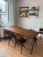 Vintage eetkamer set Marko stijl, Ophalen, Gebruikt, Marko stijl Friso Kramer Galvaniras schoolstoelen, 4 tot 6 stoelen