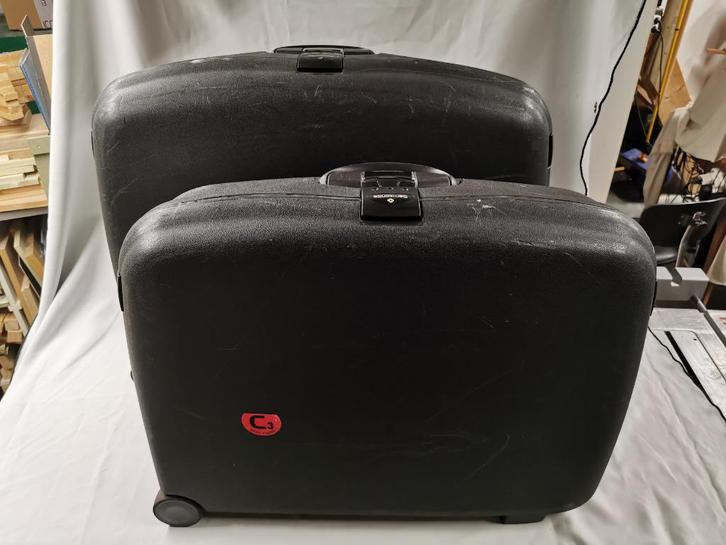 Reiskoffer set Samsonite, Handtassen en Accessoires, Koffers, Gebruikt, Hard kunststof, Wieltjes, Ophalen