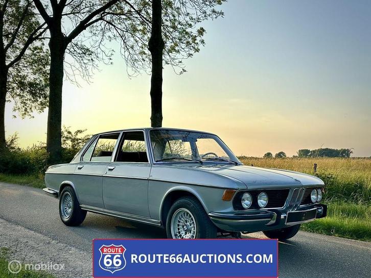 BMW E3 3.0si | 1972 | Route 66 Auctions, Auto's, Oldtimers, Bedrijf, Te koop, BMW, Benzine, Overige carrosserie, Handgeschakeld