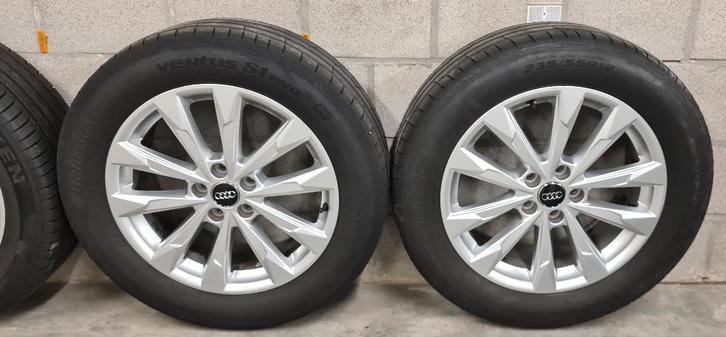 18" audi velgen met zomerbanden, Auto-onderdelen, Banden en Velgen, Velg(en), Zomerbanden, 18 inch, 235 mm, Personenwagen, Ophalen