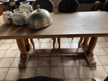 Table en chêne massif avec chaises, Enlèvement
