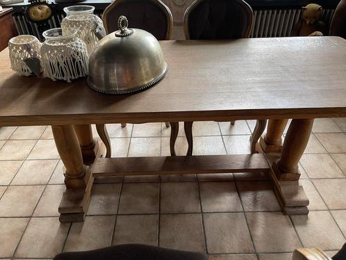 Massief eiken tafel met stoelen, Antiek en Kunst, Antiek | Meubels | Tafels, Ophalen