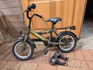 Kinderfietsje 14 inch met zijwieltjes erbij, Enlèvement, Utilisé, Stabilisateurs