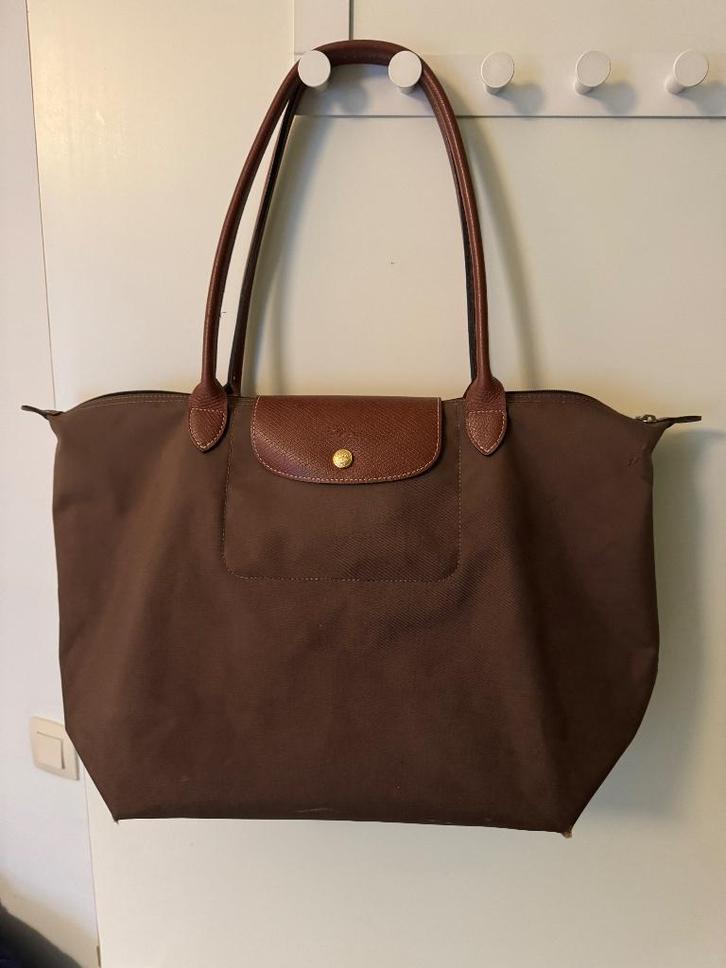 Longchamp Le Pliage schoudertas L, Handtassen en Accessoires, Tassen | Damestassen, Gebruikt, Shopper, Groen, Ophalen of Verzenden