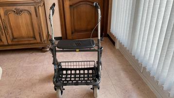 Déambulateur Vermeiren avec siège et panier, pliable, Enlèvement, Pliable, Comme neuf