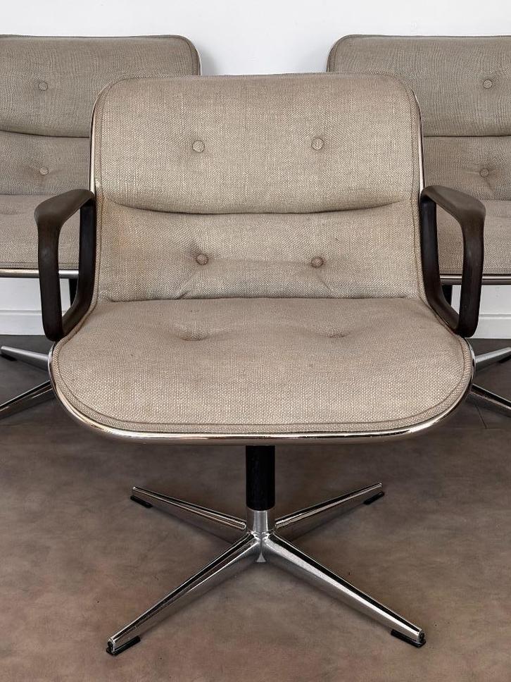 Charles Pollock executive chairs for Knoll, Huis en Inrichting, Stoelen, Gebruikt, Eén, Metaal, Stof, Overige kleuren, Ophalen