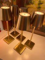 Draadloos 5x super Led lampen in goud kleur, Verzenden, Zo goed als nieuw