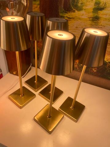 Draadloos 5x super Led lampen in goud kleur beschikbaar voor biedingen