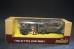 Solido Land rover met aanhangwagen militair - 1/43 - TOP, Ophalen of Verzenden, Zo goed als nieuw, Solido