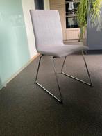 4 stuks stapelbare IKEA stoelen grijze stof, Maison & Meubles, Chaises, Quatre, Enlèvement, Utilisé, Tissus