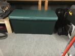 Grote donkergroene plastieken opbergkisten 2 x, Jardin & Terrasse, Accessoires mobilier de jardin, Enlèvement, Comme neuf