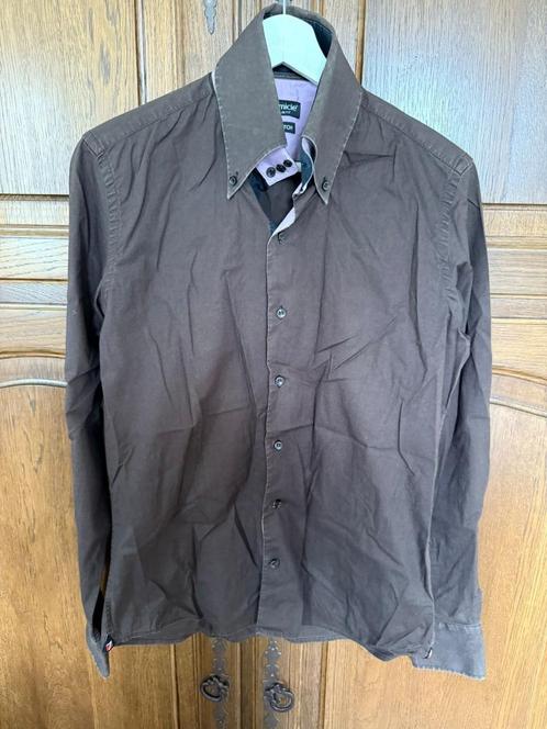 7 Camicie herenhemd — Slim Fit — Maat M — Stretch, Kleding | Heren, Overhemden, Zo goed als nieuw, Halswijdte 39/40 (M), Overige kleuren