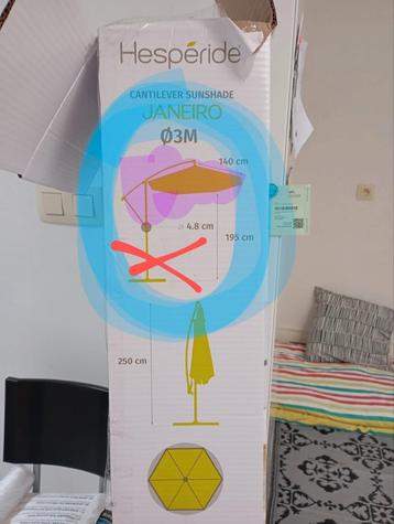 Zweefparasol  beschikbaar voor biedingen