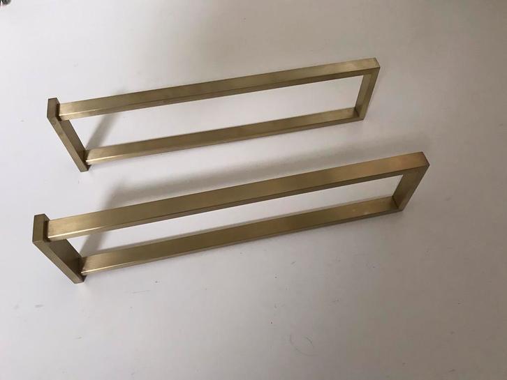 Set nieuwe handdoekhouders  X2O Champagne Goud geborsteld, Huis en Inrichting, Badkamer | Badkamermeubels, Nieuw, Overige typen