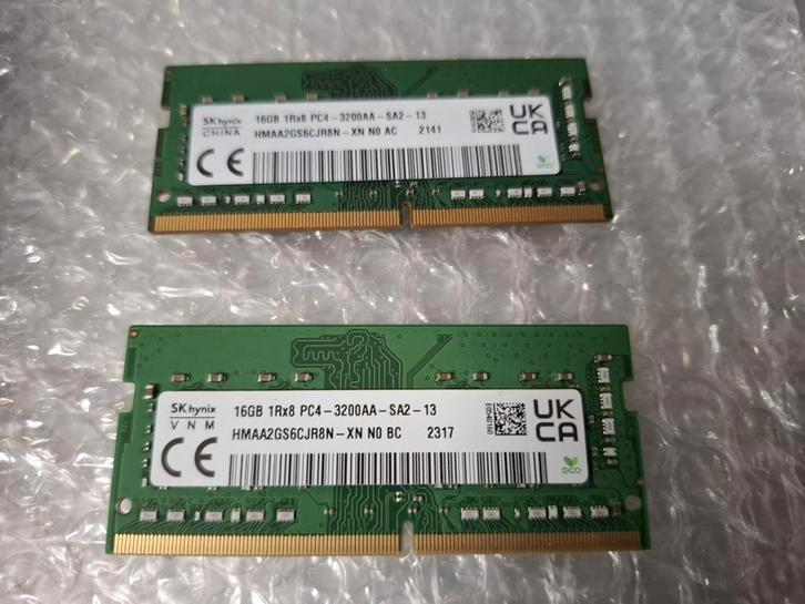 32gb DDR4 Sodimm (laptop, Mini Pc, ...) : 3200; 2666; 2400, Computers en Software, RAM geheugen, Zo goed als nieuw, Laptop, 32 GB