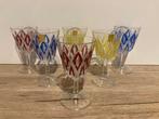 6 kleine vintage Reims glazen wijnglazen uit de jaren 70, Antiek en Kunst, Antiek | Glaswerk en Kristal, Ophalen of Verzenden