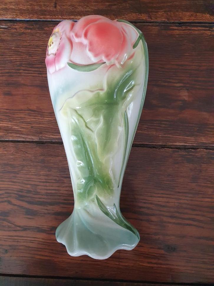 Art Nouveau barbotine vaas-29cm-in perfecte staat, Antiek en Kunst, Antiek | Keramiek en Aardewerk, Ophalen of Verzenden