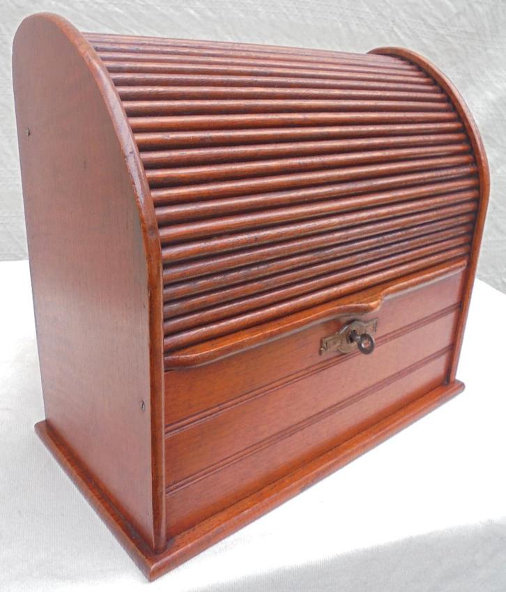 Prachtige  brievenbak met rolluikje  bureau kantoor, Antiek en Kunst, Antiek | Woonaccessoires, Ophalen of Verzenden