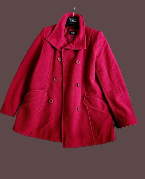 Wollen jas van Milo – maat 40/42, Kleding | Dames, Jassen | Winter, Gedragen, Maat 38/40 (M), Rood, Ophalen of Verzenden