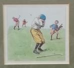 cartoons, satireprent  over golf  A.B. Frost, Antiek en Kunst, Ophalen of Verzenden
