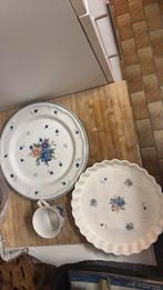 Antiek bord/ kopje en taartvorm, Antiek en Kunst, Ophalen