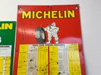 Michelin reclame platen jaren 60, Verzamelen, Reclamebord, Gebruikt, Ophalen of Verzenden