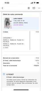 Concert Lara Fabian Paris, Tickets & Billets, Concerts | Chanson française