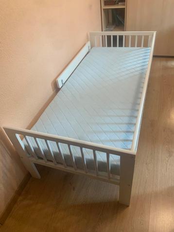 Kinderbed met uitvalbeveiliging Ikea 160x70, Sommier à lattes, 70 à 85 cm, Comme neuf, Enlèvement
