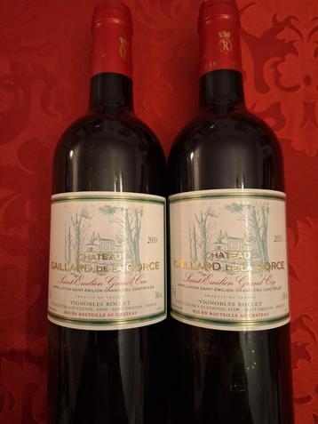 2 flessen Saint-Emillion Grand Cru 2010 beschikbaar voor biedingen