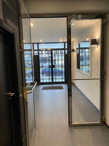GROTE VOORDEUR VAN CHROOMSTAAL, Doe-het-zelf en Bouw, Glas en Ramen, Ophalen, Overige typen, 160 cm of meer, Zo goed als nieuw