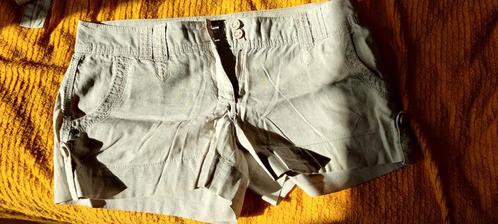 Linnen short, dames, maat 40, Kleding | Dames, Broeken en Pantalons, Gedragen, Maat 38/40 (M), Beige, Kort, Ophalen of Verzenden