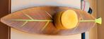 Deco houten bladhouder met kaars