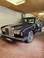 Oldtimer Rolls Royce Silver 1975, Auto's, Oldtimers, Automaat, Blauw, Leder, 5 zetels