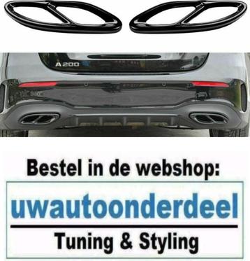 AMG Look Black uitlaat trim Dubbel Frame Voor A Klasse W176, Envoi